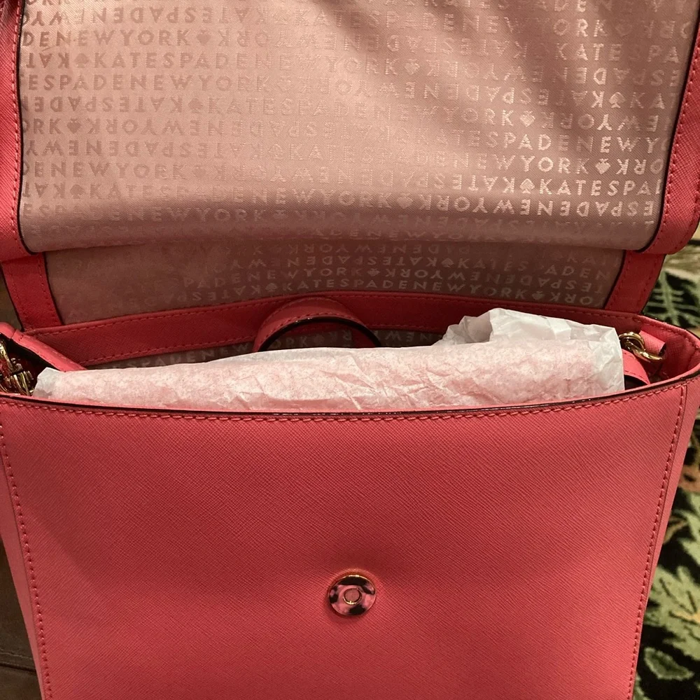 NWT Kate Spade Purse w/free clutch-warm guava